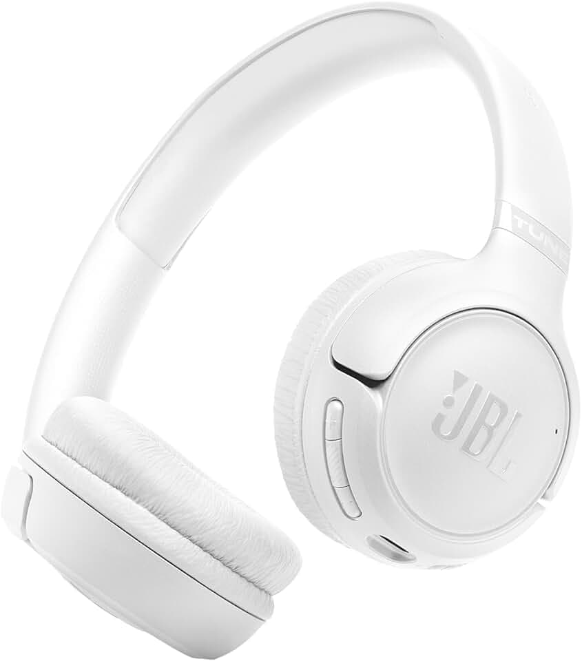 JBL Tune 530 BT, Casque Audio sans Fil, léger et Confortable, Bluetooth 6.0, autonomie jusqu'à 76 h, Charge Rapide, Design Pliable, Son JBL Pure Bass, Google Fast Pair, Microsoft Swift Pair, Blanc