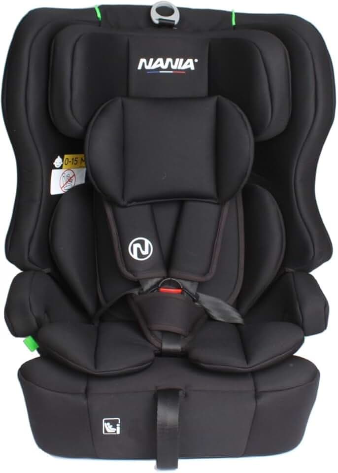 Nania Siège auto enfant Rio I-size 76-150 cm- Groupe 1/2/3 de 9 à 36 kg, 15 mois à 12 ans, Têtière ajustable, Harnais de sécurité 5 points, Housse amovible-fixation ceinturé (rio)