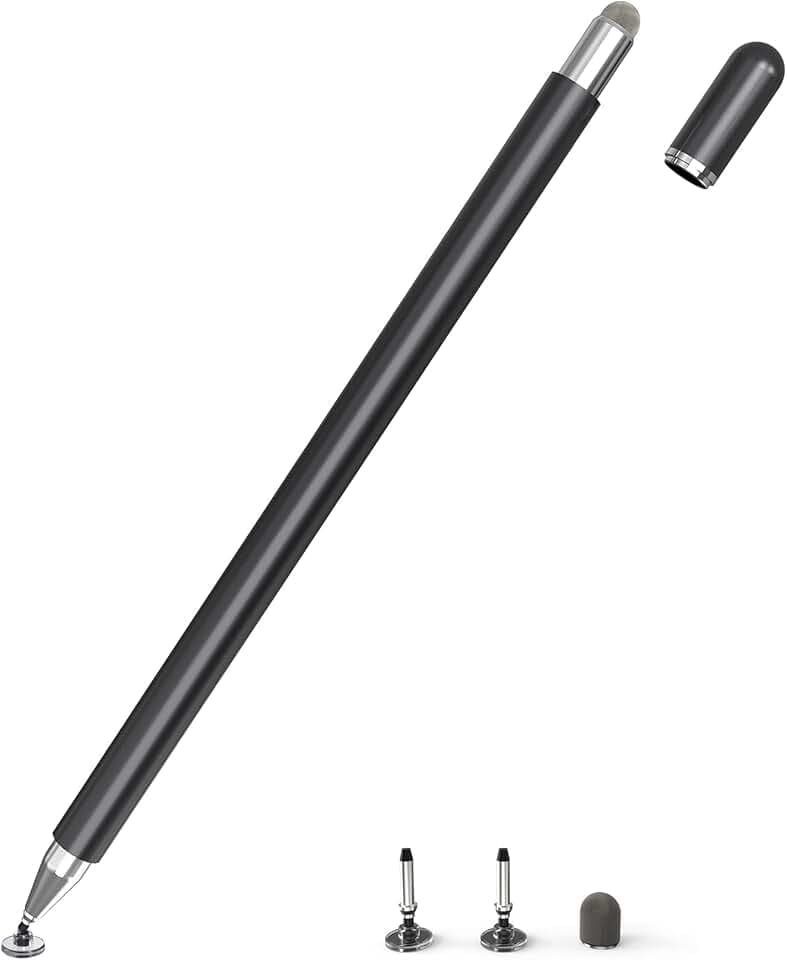 Stylet Tablette, 2 en 1 Stylet Tactile Pencil Compatible avec Toutes Les Tablettes et Smartphones, iPhone, iPad, Samsung, Lenovo, Surface, Huawei, Xiaomi, Android, iOS, etc.