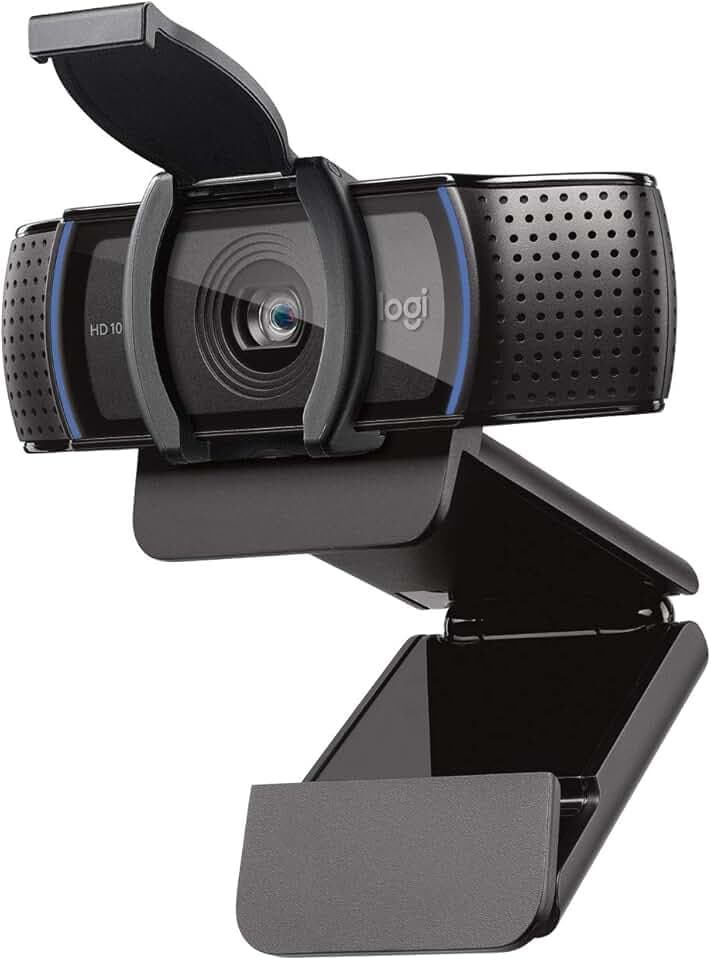 Logitech C920s HD Pro Webcam Streaming, Full HD 1080p/30ips, Appels Vidéos, Audio Clair, Correction Automatique de la Lumière, Volet de Protection, Skype, Zoom, Camera PC/Mac/Portable/Tablette/XBox