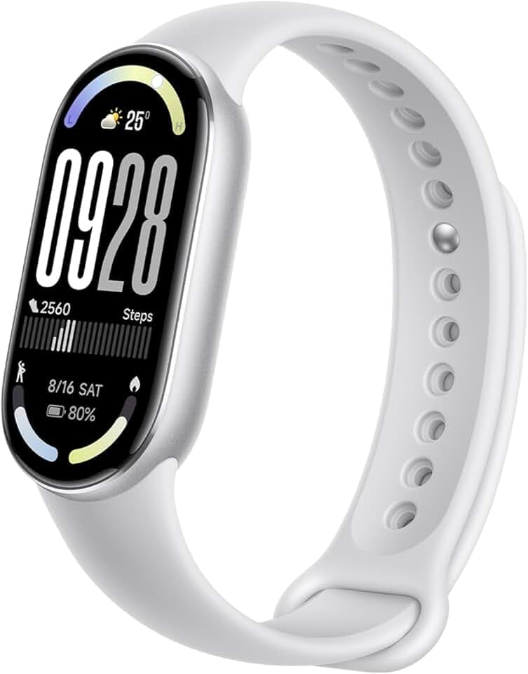 Xiaomi Smart Band 10, Montre Connectée, Boîtier alu, Suivi d'Activité, Écran AMOLED 1.72'', Autonomie 21 Jours, Charge Rapide, Suivi santé & Sommeil,150+ Sports, iOS & Android, 5 ATM, Boussole