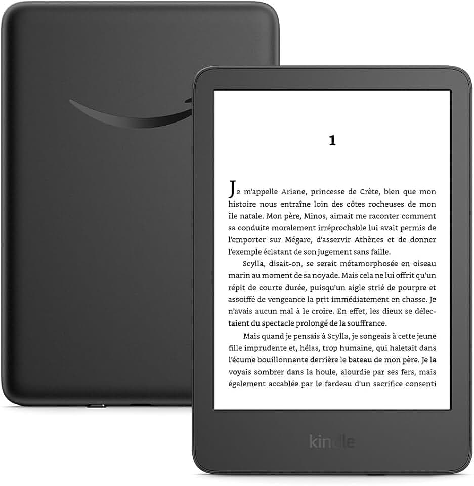 Amazon Kindle (Nouvelle génération) - Le plus léger et compact, avec écran antireflets, changements de page plus rapides et éclairage avant réglable - 16 Go - Avec publicités - Noir Reducing CO2