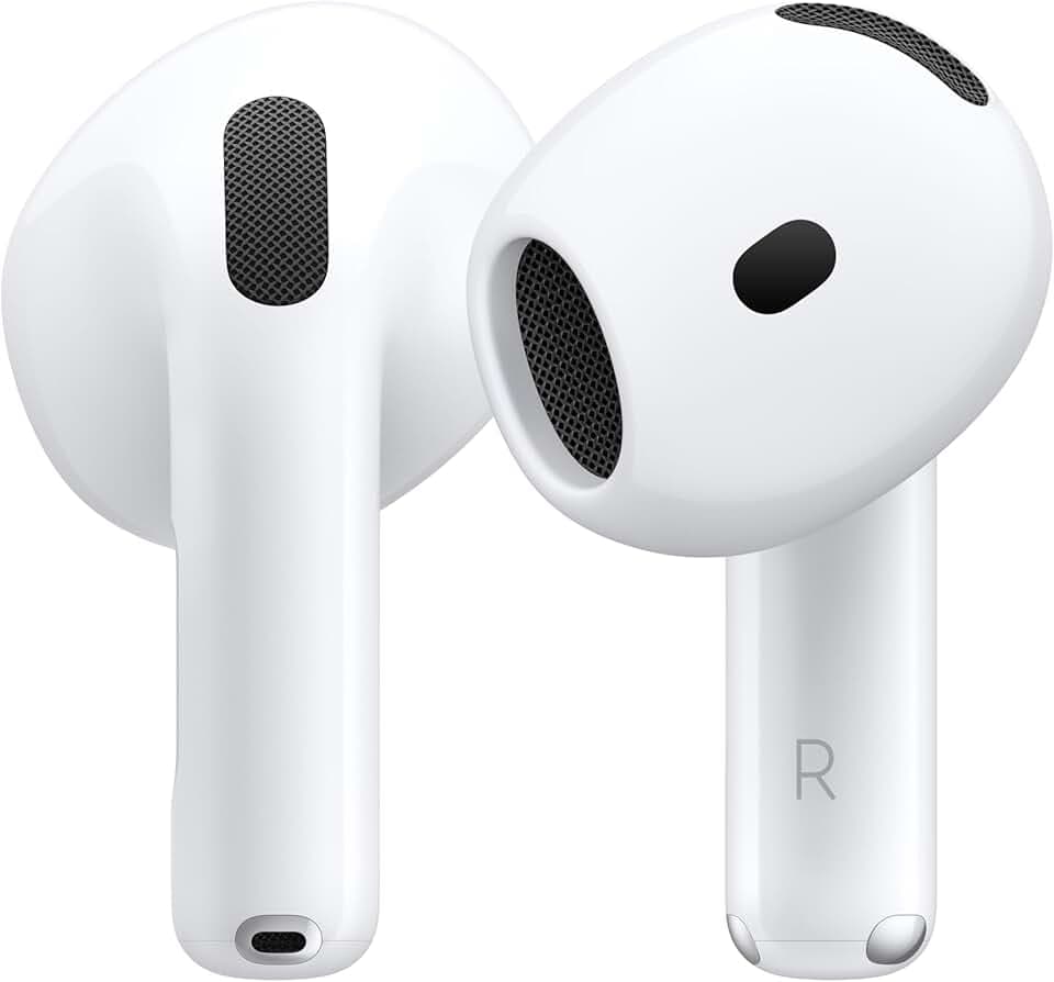 Apple AirPods 4 Écouteurs sans Fil, écouteurs Bluetooth, avec Réduction Active du Bruit, Audio adaptatif, Mode Transparence, Audio Spatial personnalisé, boîtier de Charge USB-C, Recharge sans Fil
