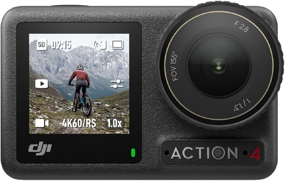 DJI Bundle Osmo Action 4 Standard - Caméra d’Action étanche 4K/120 IPS avec capteur 1/1,3 Pouce, des Images saisissantes en Basse lumière, des Couleurs D-Log M 10 Bits, Batterie 1 770 mAh prolongée