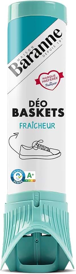 BARANNE Odor Stop - Spray Anti-Odeur Baskets - Désodorisant Chaussures - Élimine Odeurs - Fraîcheur Longue Durée - Séchage Rapide - Format Nomade - Tous Matériaux - Aerosol 100ml