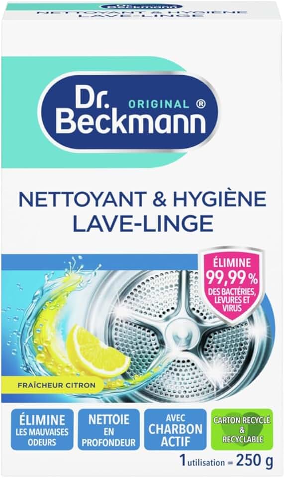 Dr. Beckmann Nettoyant & Hygiène Lave-Linge | Désinfecte et élimine durablement les mauvaises odeurs | 250g (lot de 1)