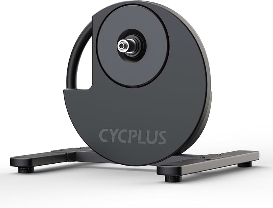 CYCPLUS R200 Entraîneur de vélo d'intérieur intelligent, moteur sans balais de 2200 W, simulateur de pente à 19 %, double mode BLE & ANT+, changement de vitesse virtuel, simulation montée/descente