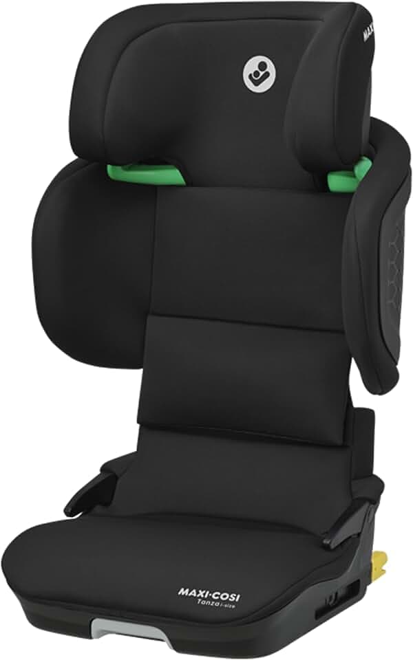 Maxi-Cosi Tanza i-Size, Réhausseur Voiture Enfant, 3,5-12 ans, 100-150cm, Siège-auto Pliable, 10 Positions Appui-tête, Protection G-CELL Chocs Latéraux, Siège-auto Rembourré Surélevé, Full Black