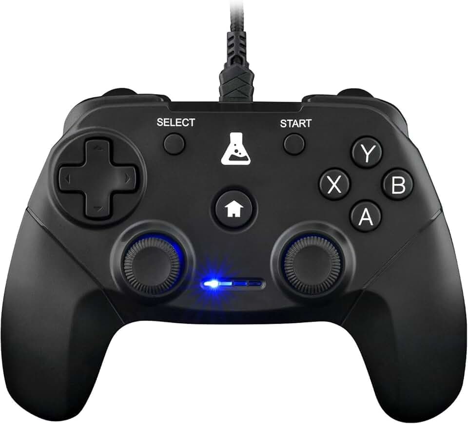 The G-Lab - K-Pad Thorium - Manette Gaming PC & PS3 Filaire USB avec Vibrations Intégrées, Gamepad Contrôleur de Jeu connecté par Fil - Manette de Jeu pour PC Windows 10, 11, PS3 - New