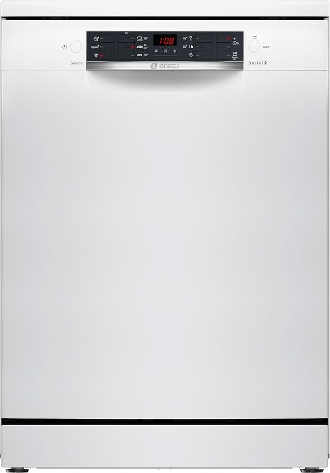 Bosch SMS26AW01F, Série 2, Lave-vaisselle 60 cm, Pose libre, Blanc