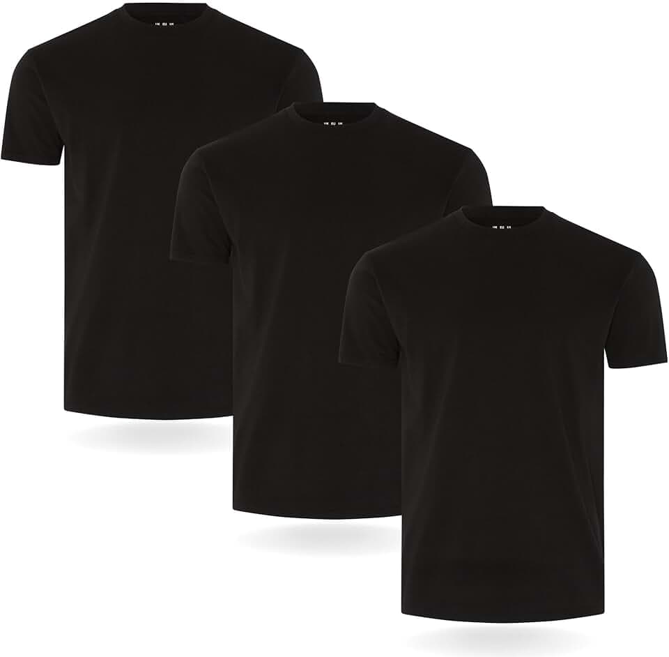 FM London Lot de 3/5 t-Shirts pour Hommes - T-Shirts de qualité supérieure avec Design légèrement ajusté OEKO-TEX STANDARD 100