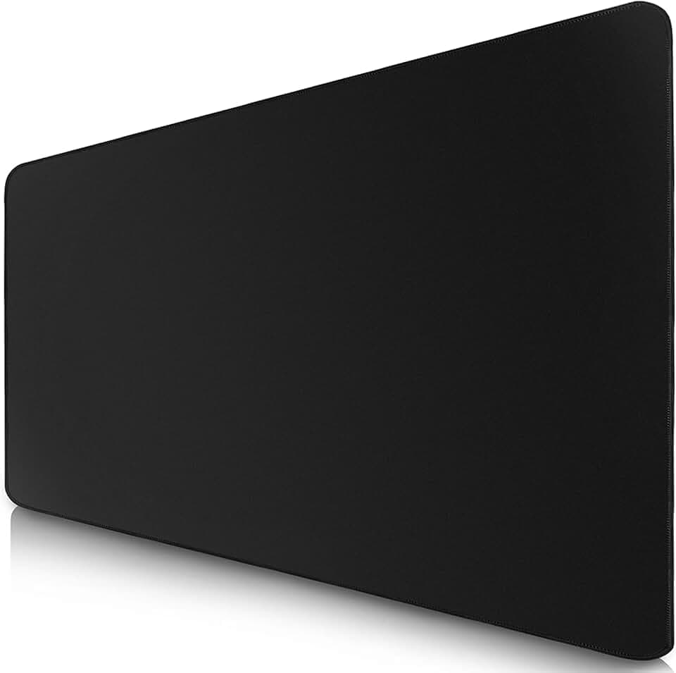 Sidorenko Tapis de Souris XXL 900x400 mm Noir - Grand Tapis Bureau Gaming Gamer avec Base Antidérapante - Mouse Pad Imperméable Microfibre, sous Main de Bureau Mousepad PC XL 90x40