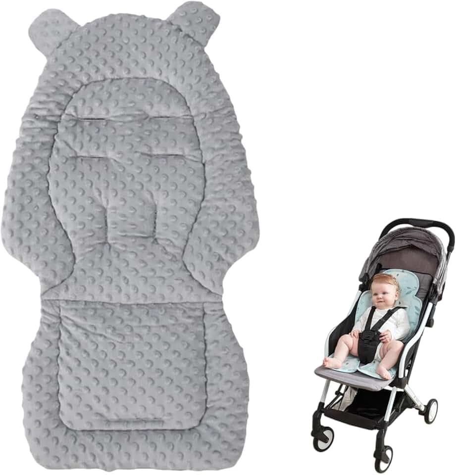 Coussin Reducteur Chaise Haute, Coussin de Soutien Pour Bébé, Réversible Coussin Réducteur Poussette Bebe Cosy Universelle Compatible avec Poussettes, Sièges-Auto, Berceaux et Chaises Hautes (Gris)