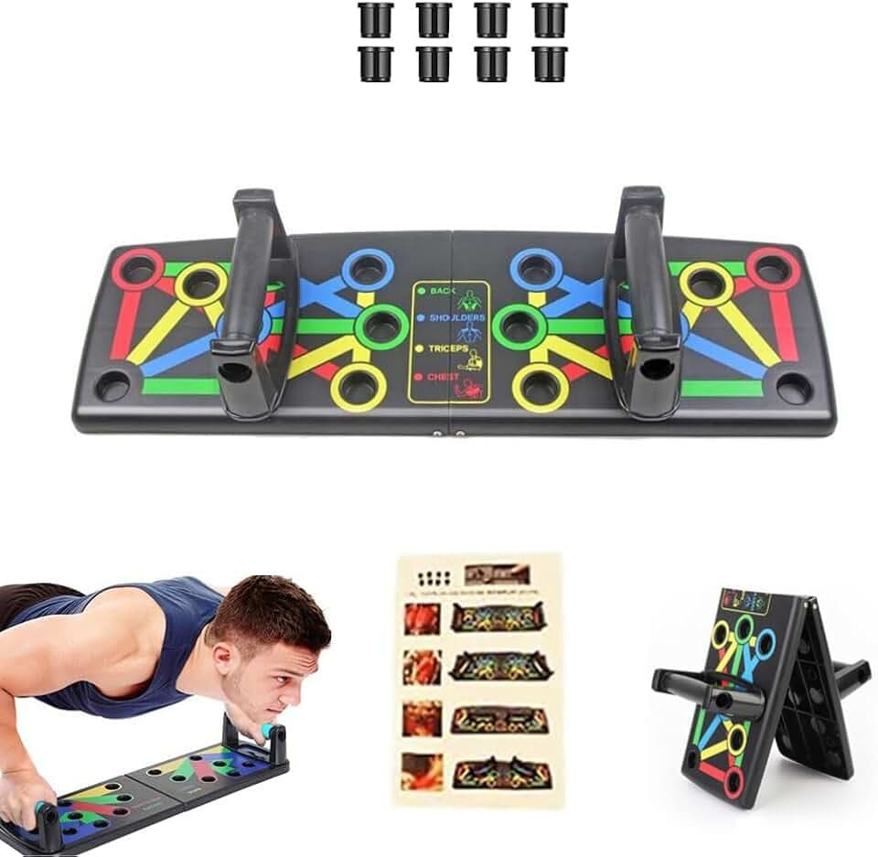 Barres de Pompes Parallèles. Poignées Push Up Antidérapantes de Traction pour Fitness, Yoga, CrossFit, Usage Intérieur et Extérieur.