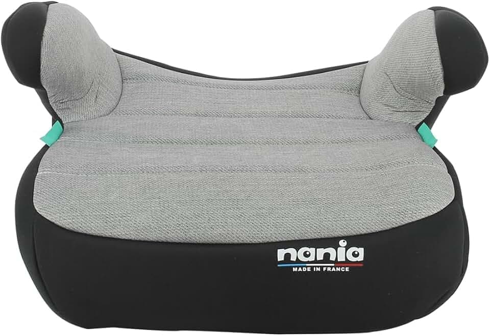 Nania – Rehausseur ceinturé ALPHA 126-150 cm R129 i-Size – Pour les enfants de 8 à 12 ans – Fabrication Française - Avec accoudoirs (Access noir)