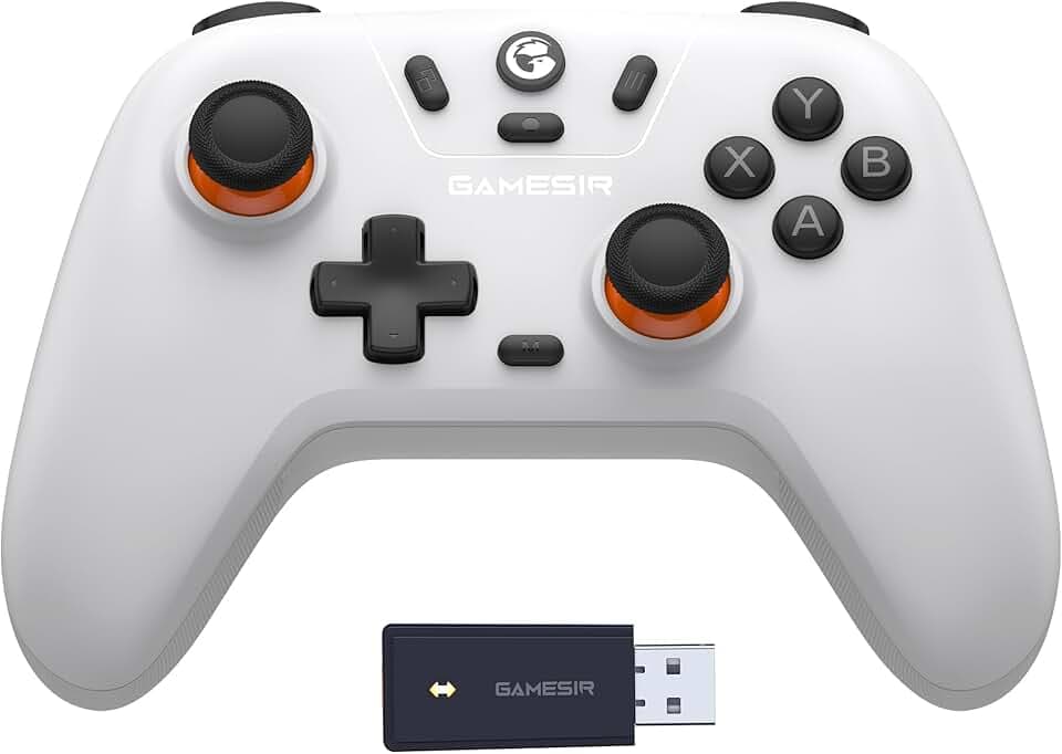 GameSir Manette sans fil Nova Lite, connectivité tri-mode, manette de jeu PC pour Windows PC/Switch/Stem/iOS/Android, avec déclencheur à effet Hall, DualVibration, Turbo, Motion (Blanc) ClimeCo Certified