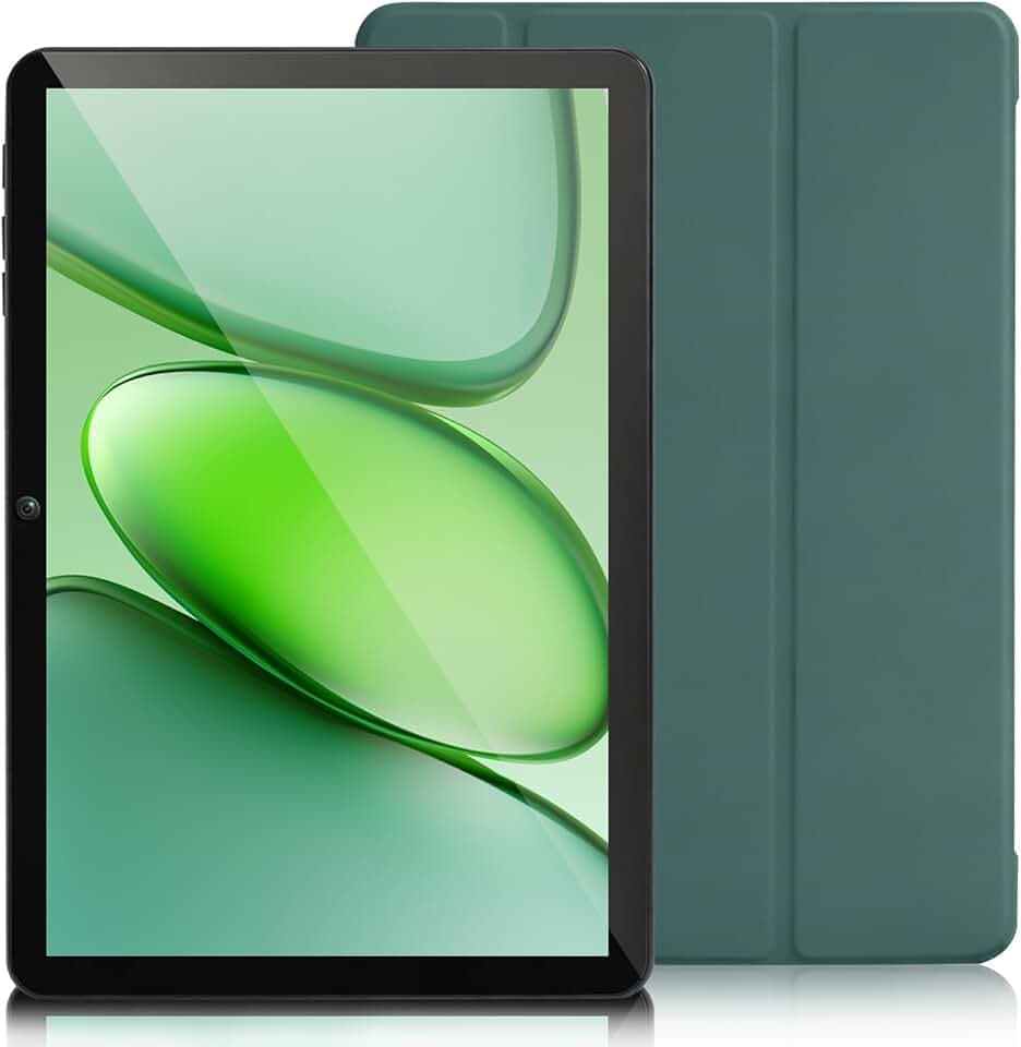 Tablette-Écran HD 10 Pouces, Android 15 Tablette avec Processeur Octa-Core Ultra, 30Go RAM+128Go ROM(Extensible 2 To), Wi-Fi 5G Rapide, Widevine L1, 13MP + 5MP, 6000 mAh, Étui offert Inclus-Vert
