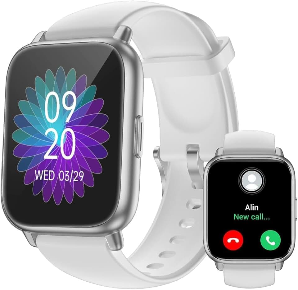 RUIMEN Montre Connectée Femme Homme Montre Telephone Repondre Appel Montre Sportif Smartwatch Podometre Frequence Cardiaque Saturation Oxygène Cadran Personnalisé Suivi Sommeil Multisport Gris