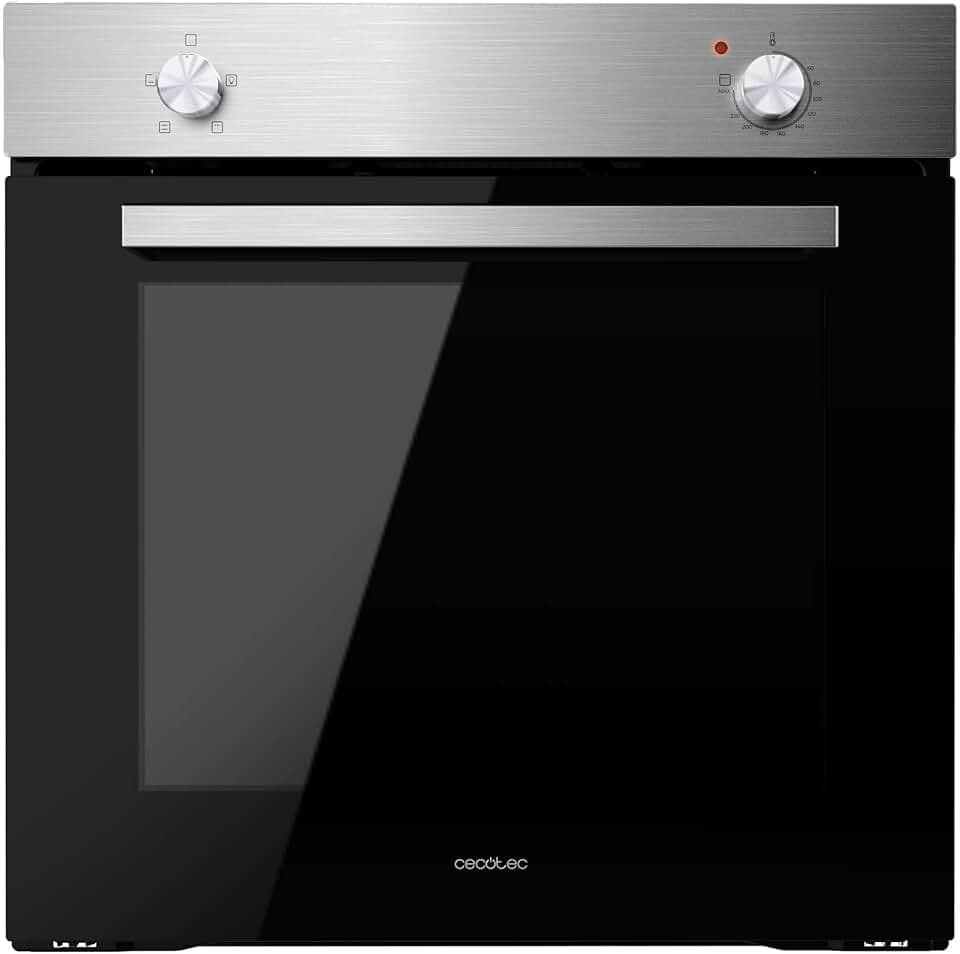Cecotec Four Encastrable Bolero Hexa C126000 Inox A. 2800 W, capacité de 77 L, 4 fonctions, Steam Assist, Steam EasyClean, Cooling Fan, Triple Vitrage, Classe Énergétique A, Lumière intérieure.
