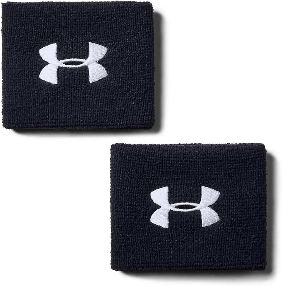 Under Armour Lot de 2 bracelets de fitness UA Performance unisexes, anti-transpiration, bandeau flexible avec logo