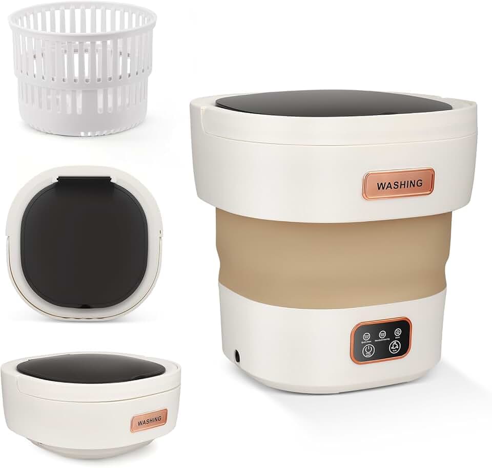Machine à laver portable, mini machine à laver modernisée avec capacité de 15 litres, 3 modes de nettoyage en profondeur, machine à laver compacte et puissante avec panier d'essorage amovible
