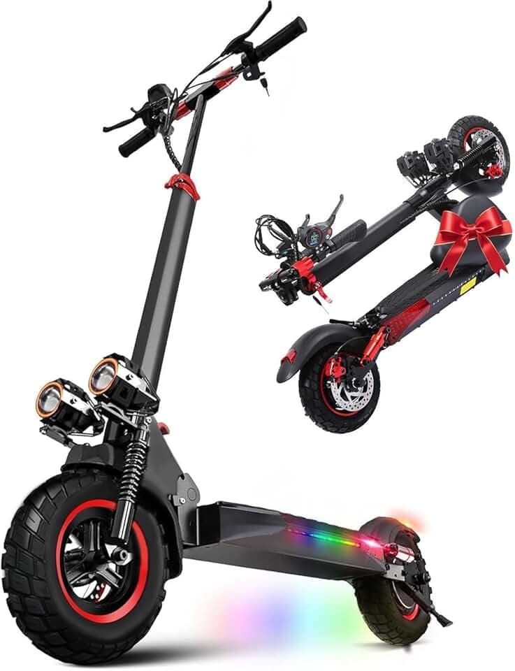 Trottinette Électrique Adulte 800W - 10" Tout Terrain Trotinette Electrique Pliable Autonomie 35-40KM,Batterie 48V 15Ah Escooter Double Suspension Double Frein Scooter Charge 120kg