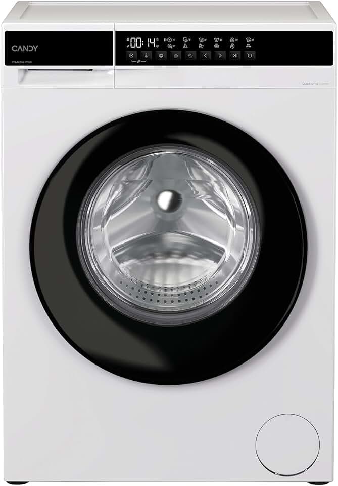 CANDY - Lave-Linge Hublot - Machine à Laver 7kg/1200 trs/min - Classe Énergétique A - Plusieurs Programmes - Fonctionnement Economique - Blanc - 85 x 60 x 47 cm - Modèle EY 27SB7-S Étiquetage Énergétique