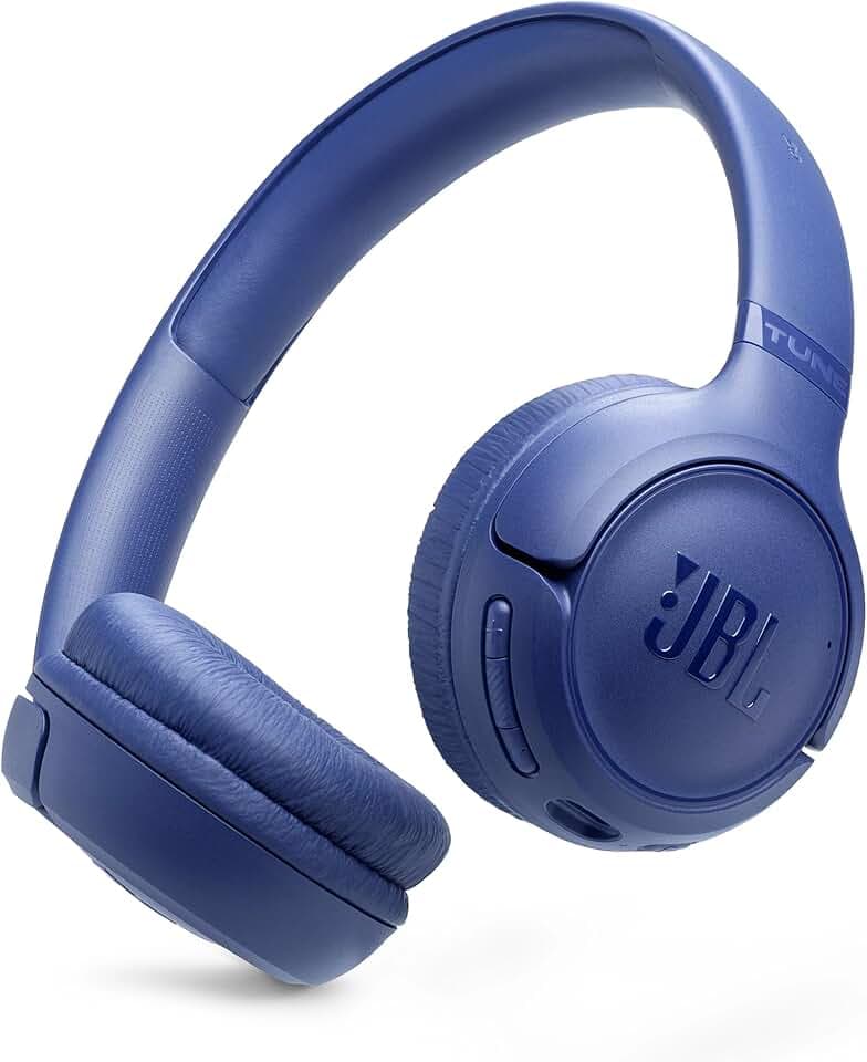 JBL Tune 530 BT, Casque Audio sans Fil, léger et Confortable, Bluetooth 6.0, autonomie jusqu'à 76 h, Charge Rapide, Design Pliable, Son JBL Pure Bass, Google Fast Pair, Microsoft Swift Pair, Bleu