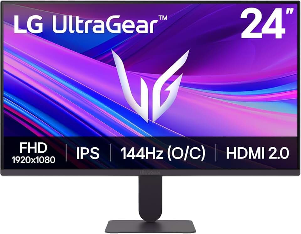 LG Ultragear™ 24G411A-B.AEU Ecran PC Gaming 24" - Dalle IPS résolution FHD (1920x1080), 5ms GtG 144Hz, HDR 10, sRGB 99% (CIE1931), AMD FreeSync, inclinable, DisplayPort 1.4, HDMI 2.0
