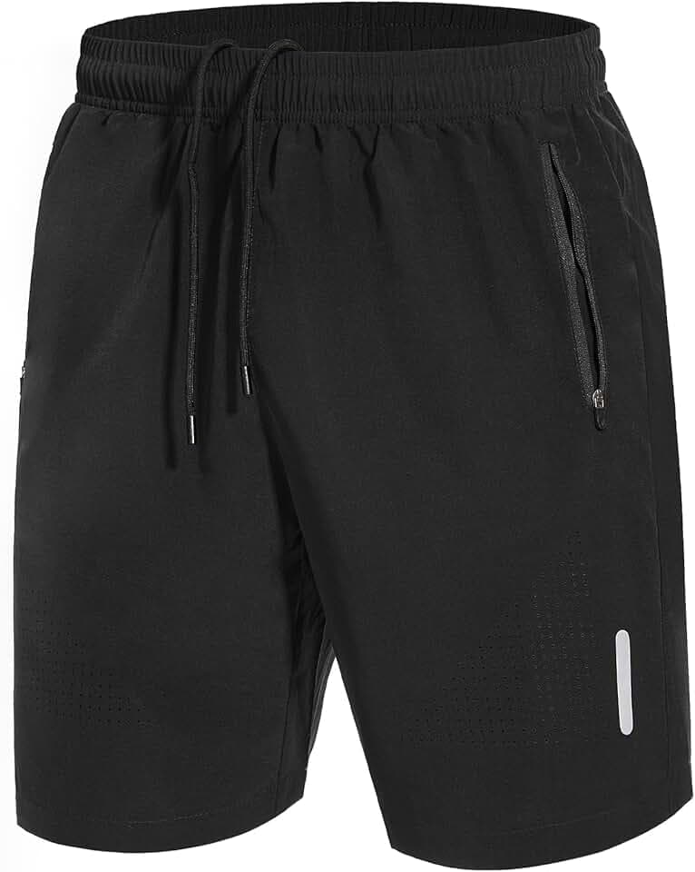 SIHOHAN Short de Sport pour Homme - Séchage Rapide - avec Poche zippée - Convient pour différentes Occasions de Loisirs et de Sport