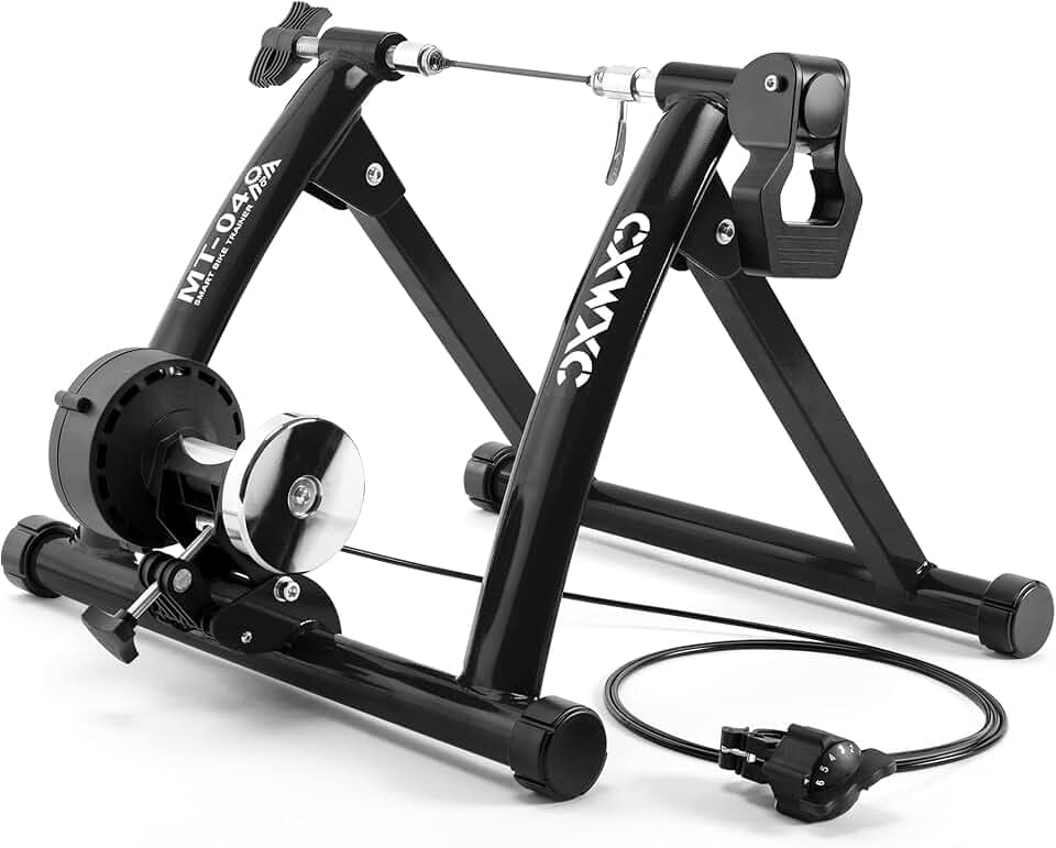 CXWXC Vélo d'entraînement à roulettes Pliable en Acier avec libération Rapide Support de Roue Avant pour entraînement de vélo de 26 à 29 Pouces à la Maison et à l'intérieur Global Recycled Standard