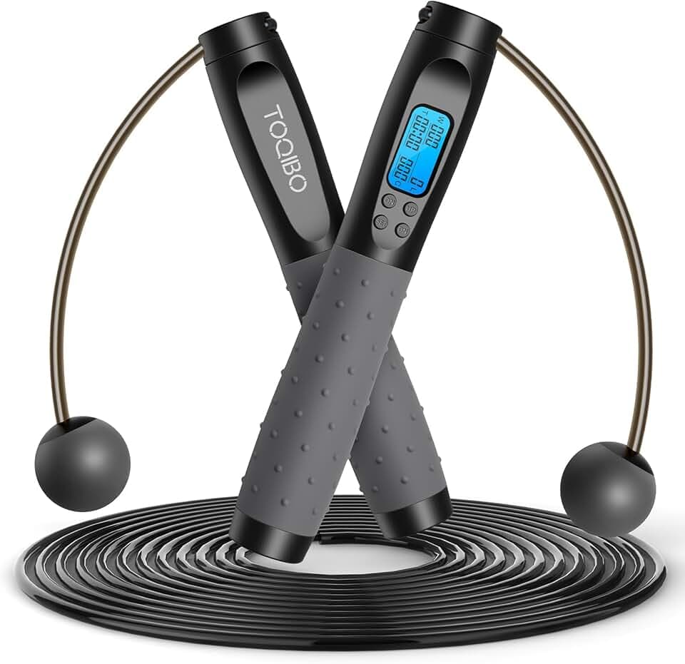 Corde à Sauter Sport, Sans Fil avec Compteur, Jump Rope Réglable avec kilomètre kilométrique numérique et compte,Roulements à Billes en Acier
