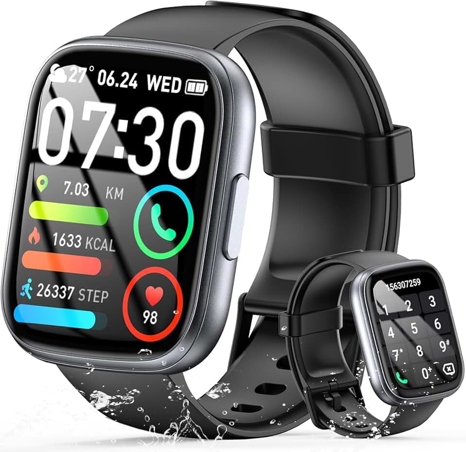 Cillso Montre Connectée Homme Femme 1,95" HD, Smartwatch avec Appels Bluetooth, 112 Modes Sportifs, Cardiofréquencemètre, SpO2, Sommeil, Étanchéité IP68, Montre Sport pour Android iOS Global Recycled Standard