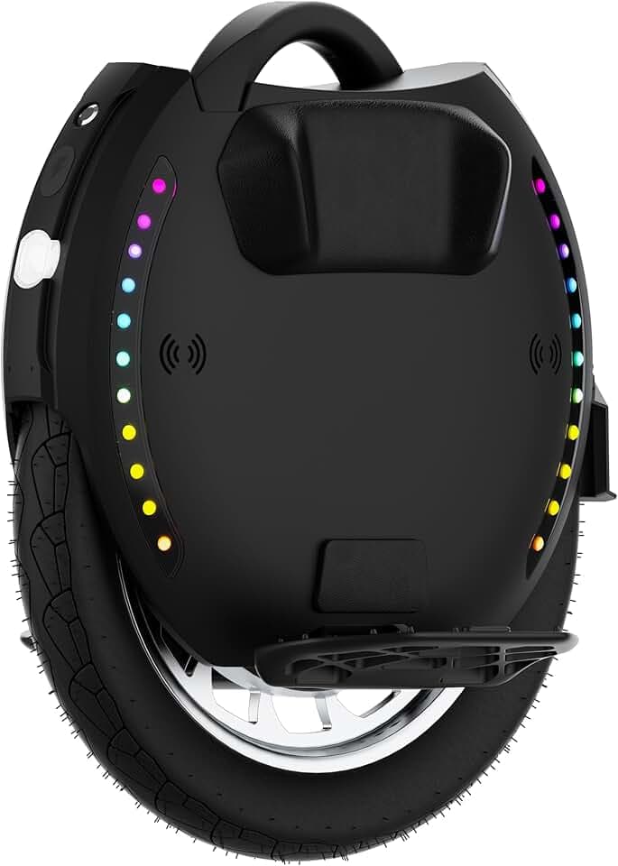 KINGSONG Gyroroue Electrique KS-18L, Adulte,Noire, Moteur 2200W, Autonomie jusqu'à 80km, bridée 25km/h, Pneu Gonflable 18", Haut-Parleur et Bluetooth