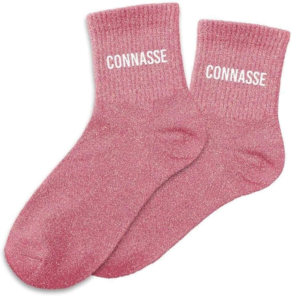 STC Chaussettes paillettes connasse, Rose, 36-42