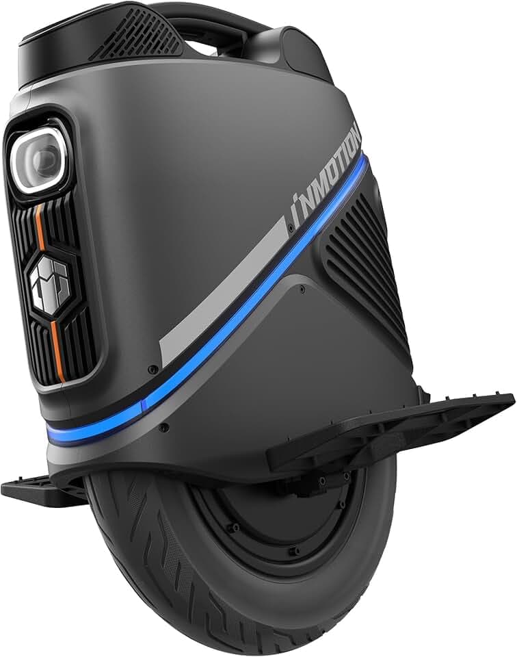 INMOTION Gyroroue Electrique V9, Adulte, Noir, Taille Unique EU, Suspensions, Moteur 1000W, Autonomie jusqu'à 45km, 25km/h, Pneu Gonflable 16", Fine et Puissante