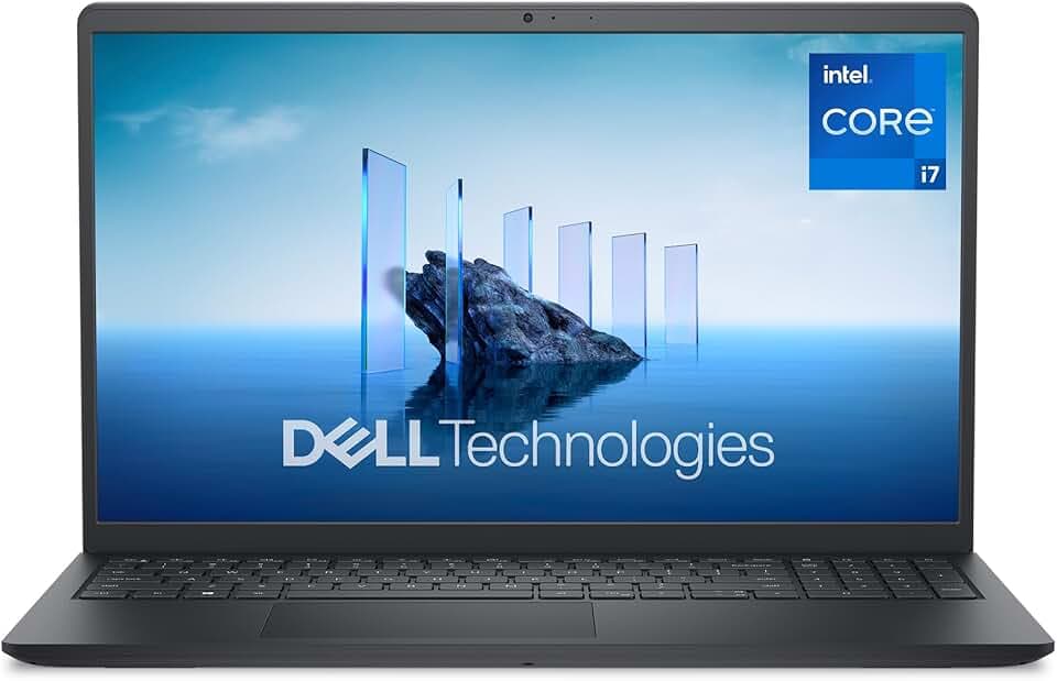Dell 15 Ordinateur Portable DC15250 – 15,6" FHD 120Hz, Intel Core i7-1355U, Graphiques Intel UHD, 16Go RAM, 512Go SSD, Webcam HD, Windows 11 Home, Clavier AZERTY, Carbon Black EPEAT