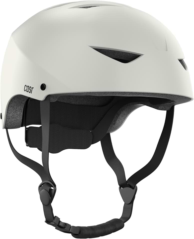 CASR Classic - Casque Bol Certifié EPI pour Skate, Vélo & Trottinette Electrique - Clip de Serrage Ajustable, Sangles en Nylon - Léger & Confortable pour Homme & Femme - Gris - Taille M