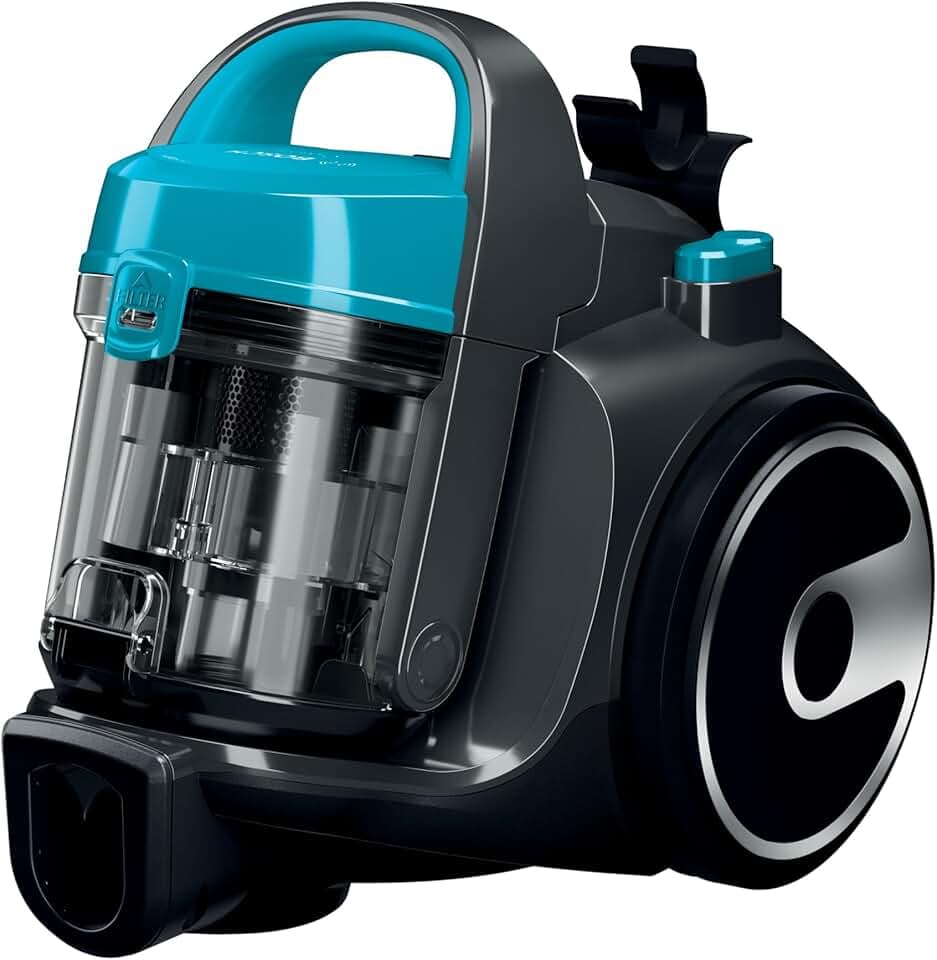 Bosch Electroménager Série 2, BGS05X240, aspirateur traîneau sans Sac Compact et léger, Rayon d'action de 9 m, pour Tous Les Types de sols, avec Accessoire spécial Poils, Turquoise