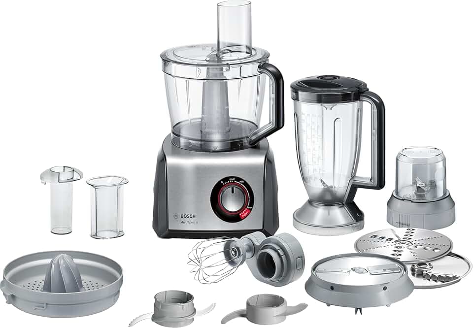 Bosch MultiTalent 8 MC812M844 – Robot de cuisine polyvalent avec plus de 50 fonctions – 1250 W – Grande capacité de 3,9 L – Couleur : Noir