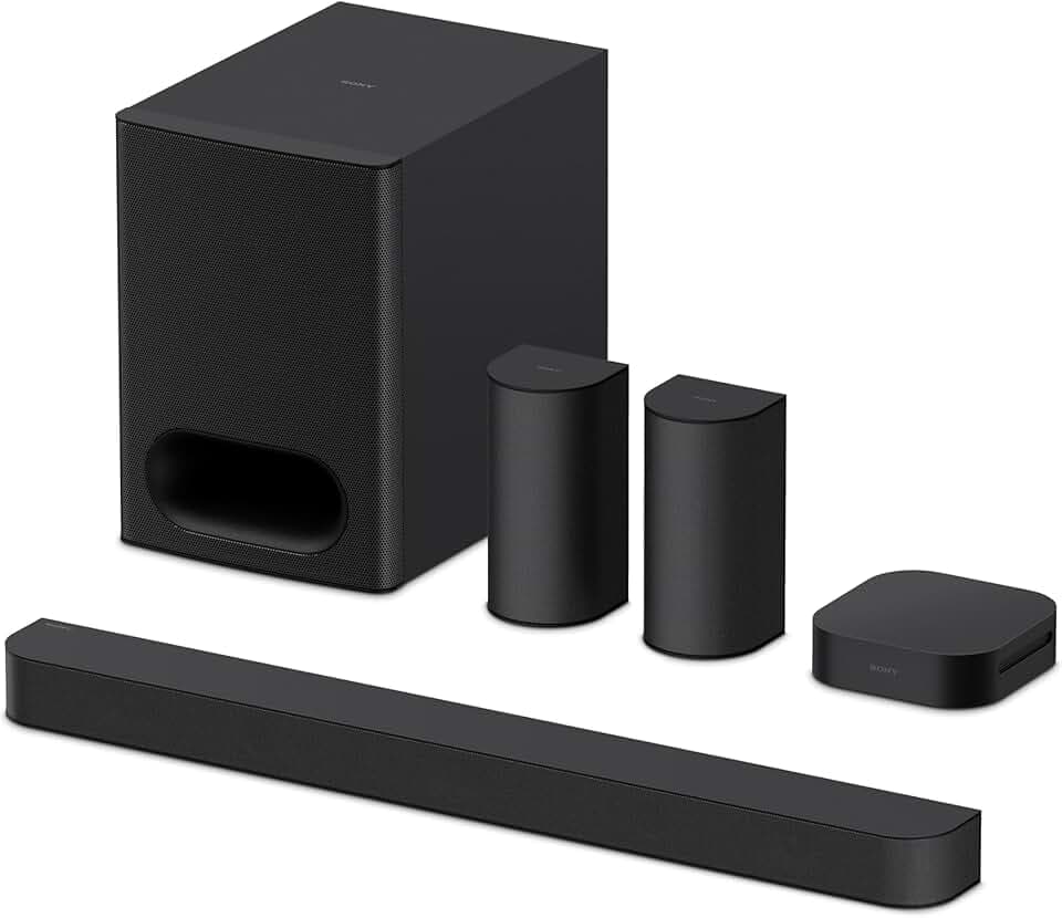 Sony BRAVIA Theatre System 6 – Son Enveloppant 5.1.2ch canaux | 1000 W | Enceintes arrière et Caisson de Basses Inclus | Dolby Atmos | DTS:X | DSEE | Mode Multi Stereo Party | Prise en Main Facile