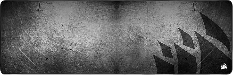 Corsair MM300 PRO Tapis de Souris Gaming, Tissu Résistant aux Éclaboussures Premium (Surface de 93 cm sur 30 cm, Textile Micro-Maille, Caoutchouc Épaisse 3 mm, Base Antidérapante) Élargi, Noir/Gris