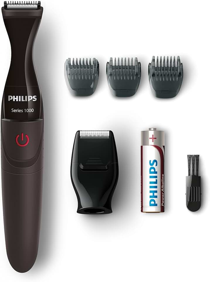 Philips - Tondeuse multi-styles Series 1000 avec 3 sabots de précision, Noir, modèle MG1100/16