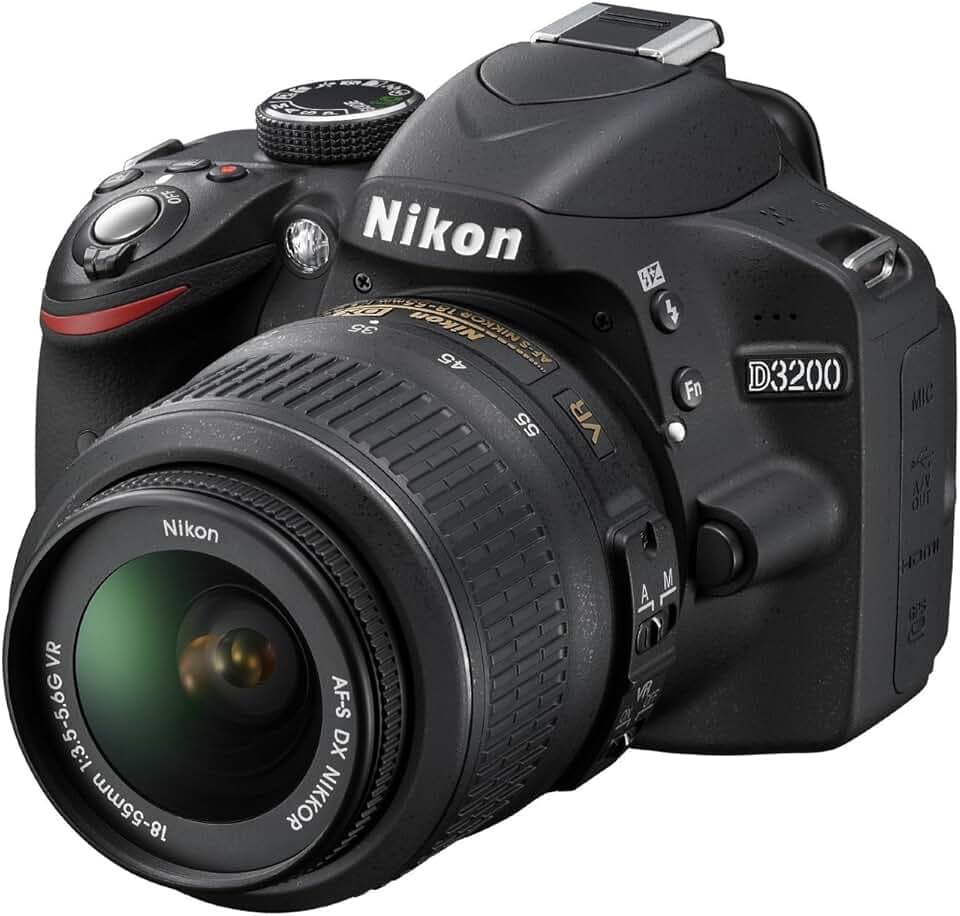 Nikon D3200 Appareil photo numérique Reflex 24.2 Kit Objectif AF-S DX 18-55 mm Noir
