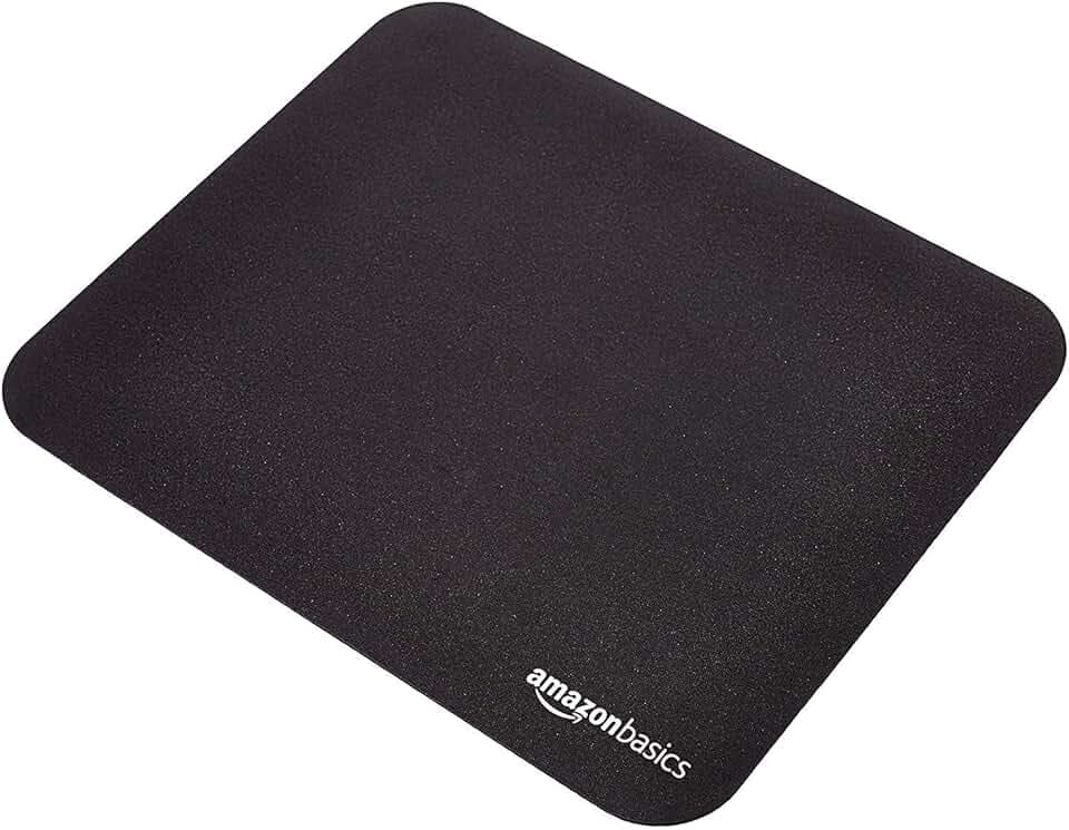 Amazon Basics Rectangulaire Tapis de Souris Gaming,Standard, Noir