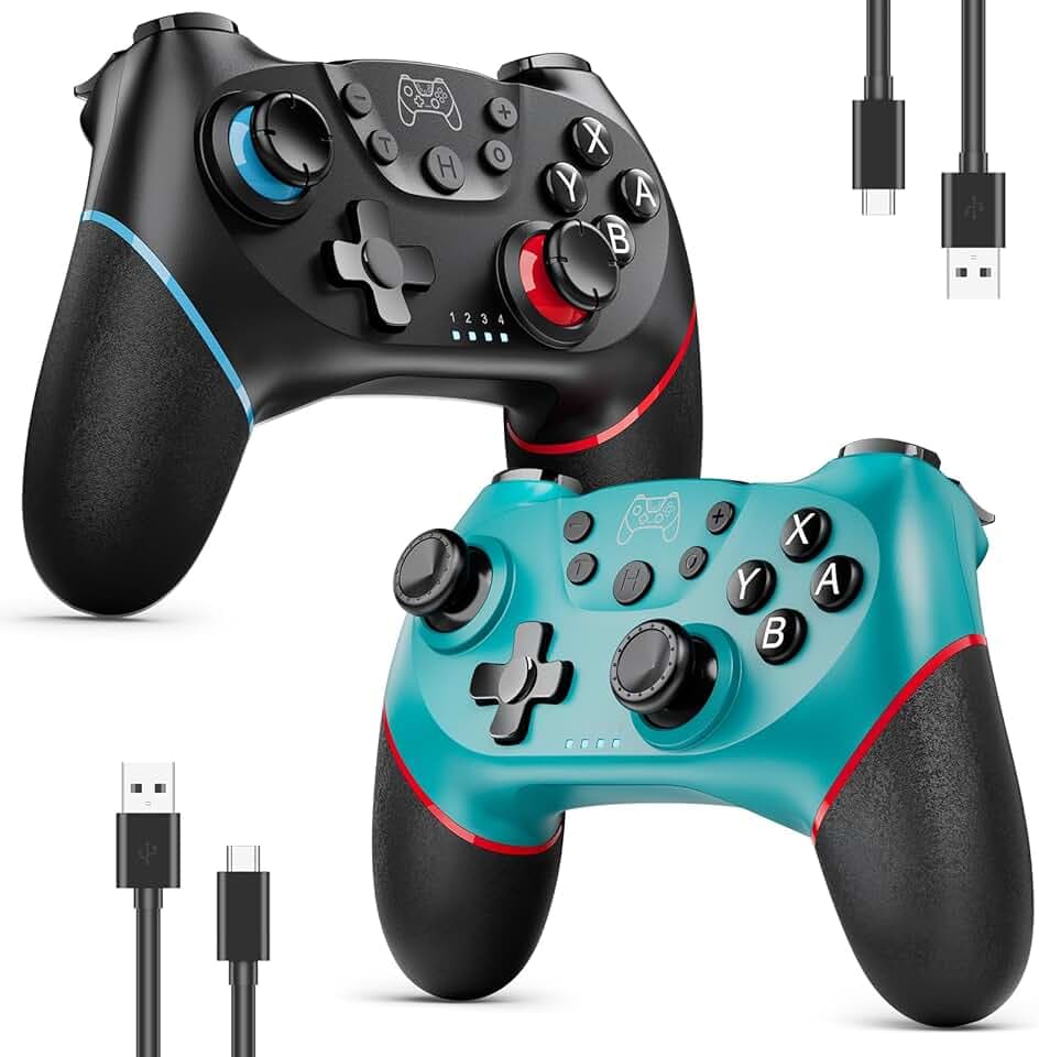 Etpark Manette Switch 2PCS, Manette Switch Sans Fil Compatible avec Switch/Switch 2/Switc.h Lite/OLED, Manett.e Switch Pro avec Hall Joysticks/Turbo/6 Axis Gyro/Dual Vibration