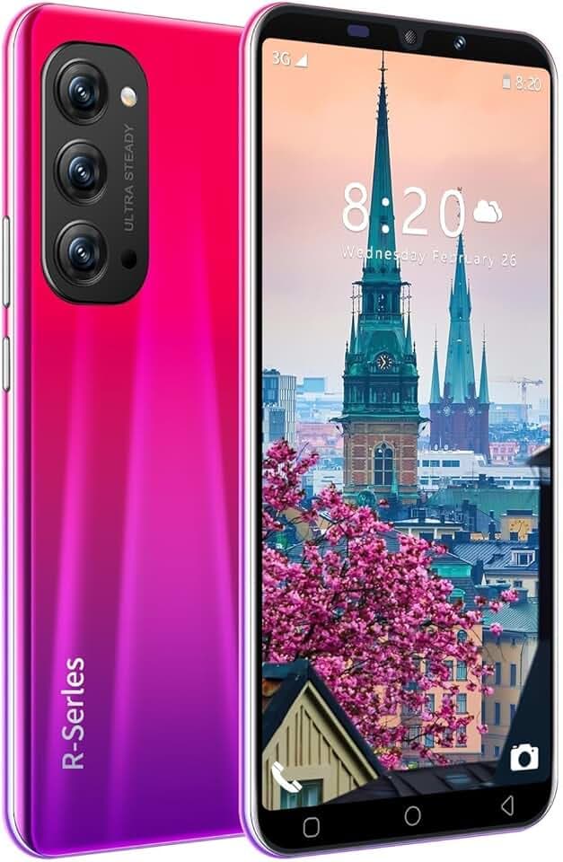 Smartphone débloqué avec écran HD de 5,0 Pouces, 1 Go de RAM et 16 Go de ROM, système d’Exploitation Android 9.0, téléphone Mobile 3G Double SIM (Red)