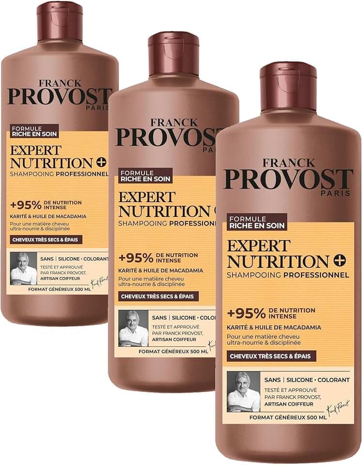 Franck Provost Shampoing Expert Nutrition+ 500ml (Lot de 3)