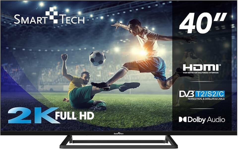 Smart Tech 40FN01V3 Full HD LED TV 40 Pouces (101cm) Triple Tuner Dolby Audio H.265 3xHDMI, 2xUSB