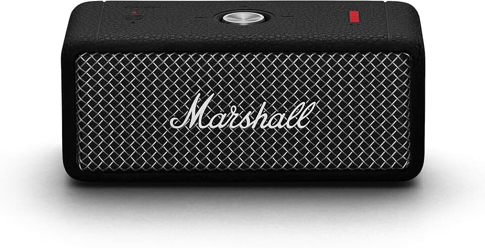 Marshall Emberton II Enceintes Bluetooth Portables, sans Fil, IP67 Résistant à la Poussière et à l'eau, Plus de 30 Heures de Lecture, Charge Rapide - Noir & Acier